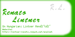 renato lintner business card